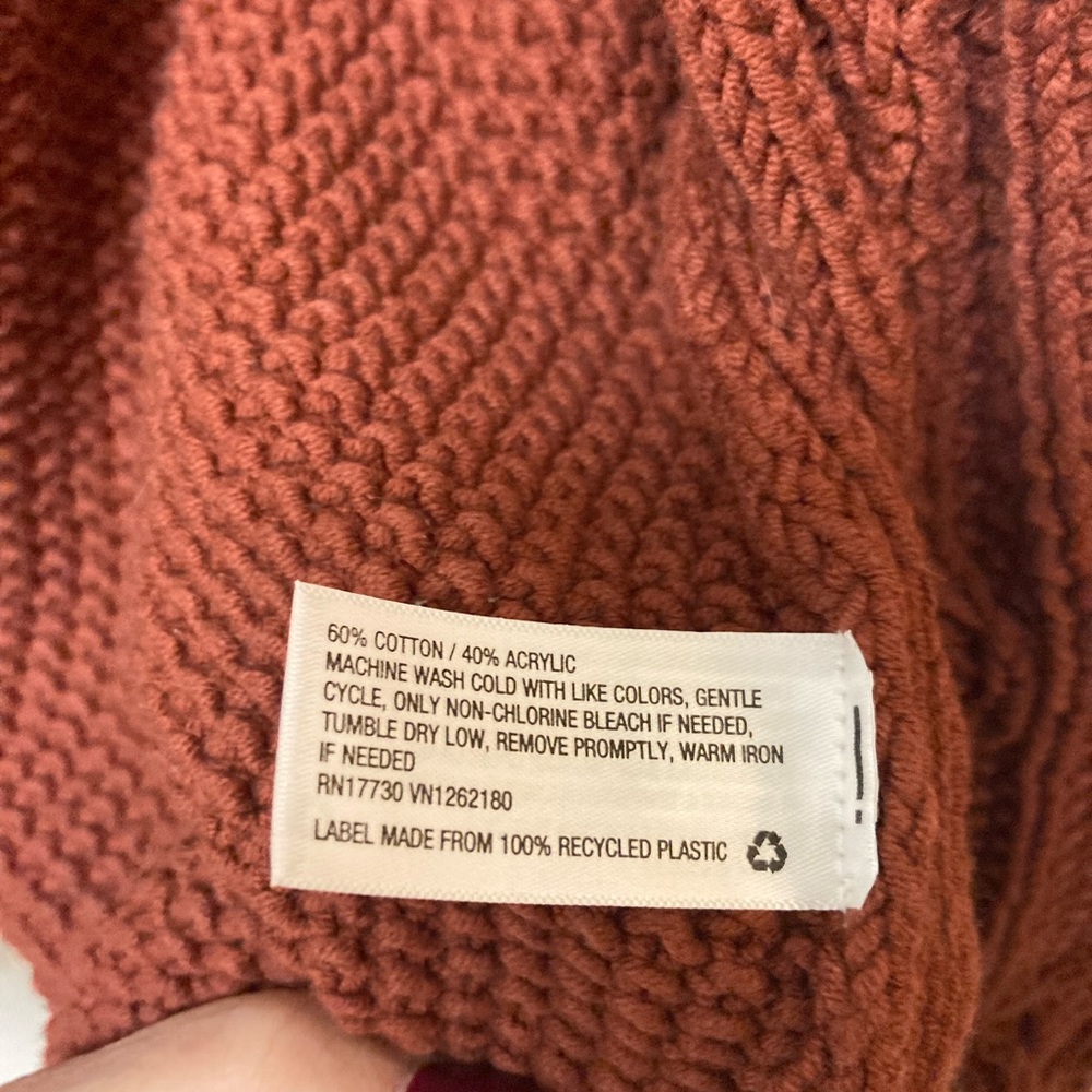 NWT Universal Thread Rust Ruffle Open Cardigan (L) - Picture 5 of 9